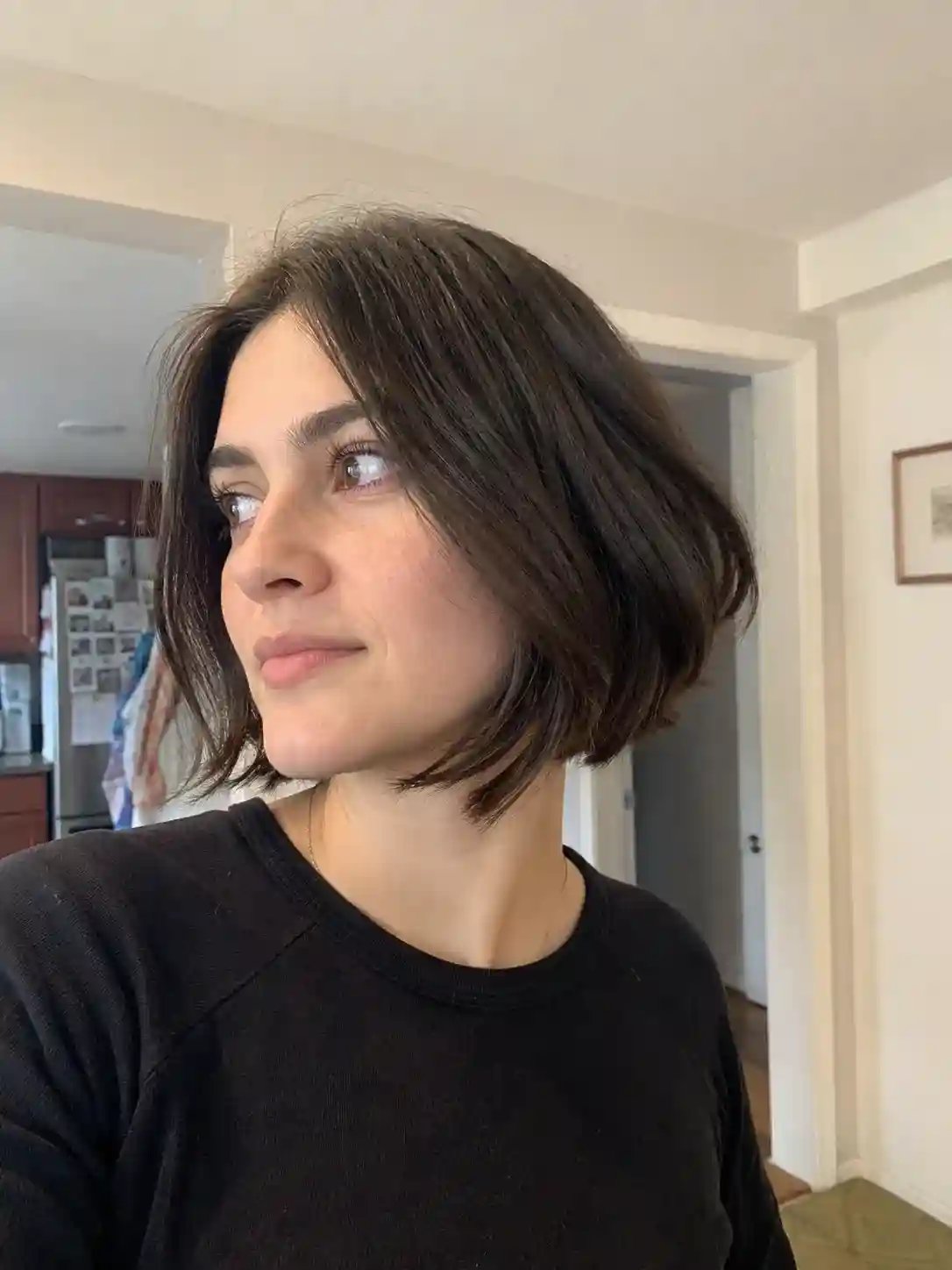 Kinnlange Frisuren mit innenliegenden Stufen für mehr Bewegung im dickeren Haar