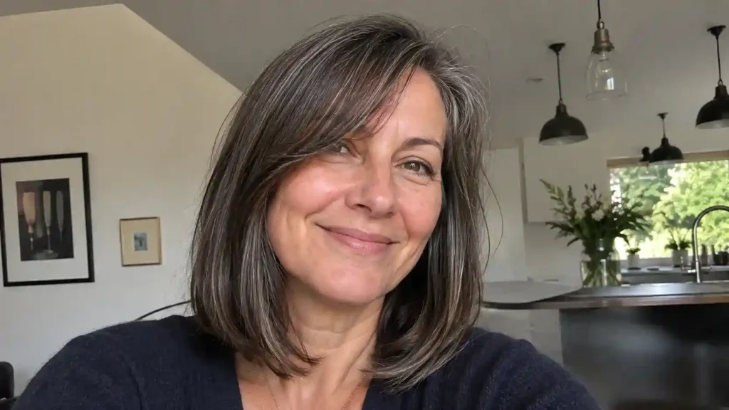 Long Bob mit Pony für Frauen ab 50