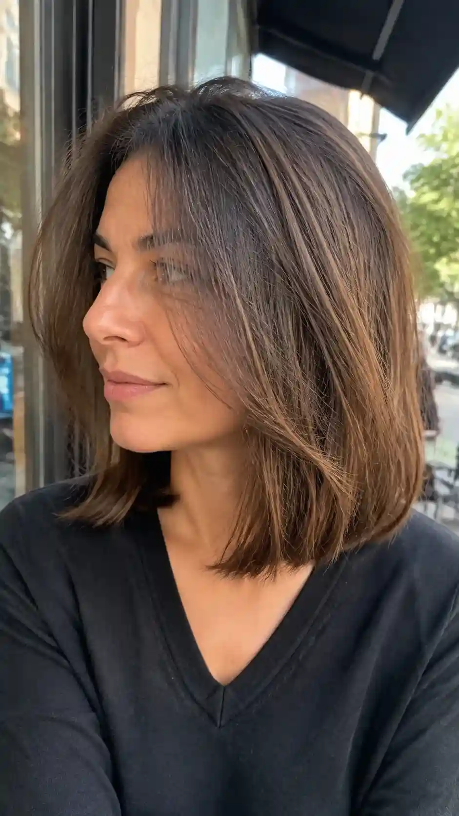 Long Bob als Frisur für dünnes Haar mittellang